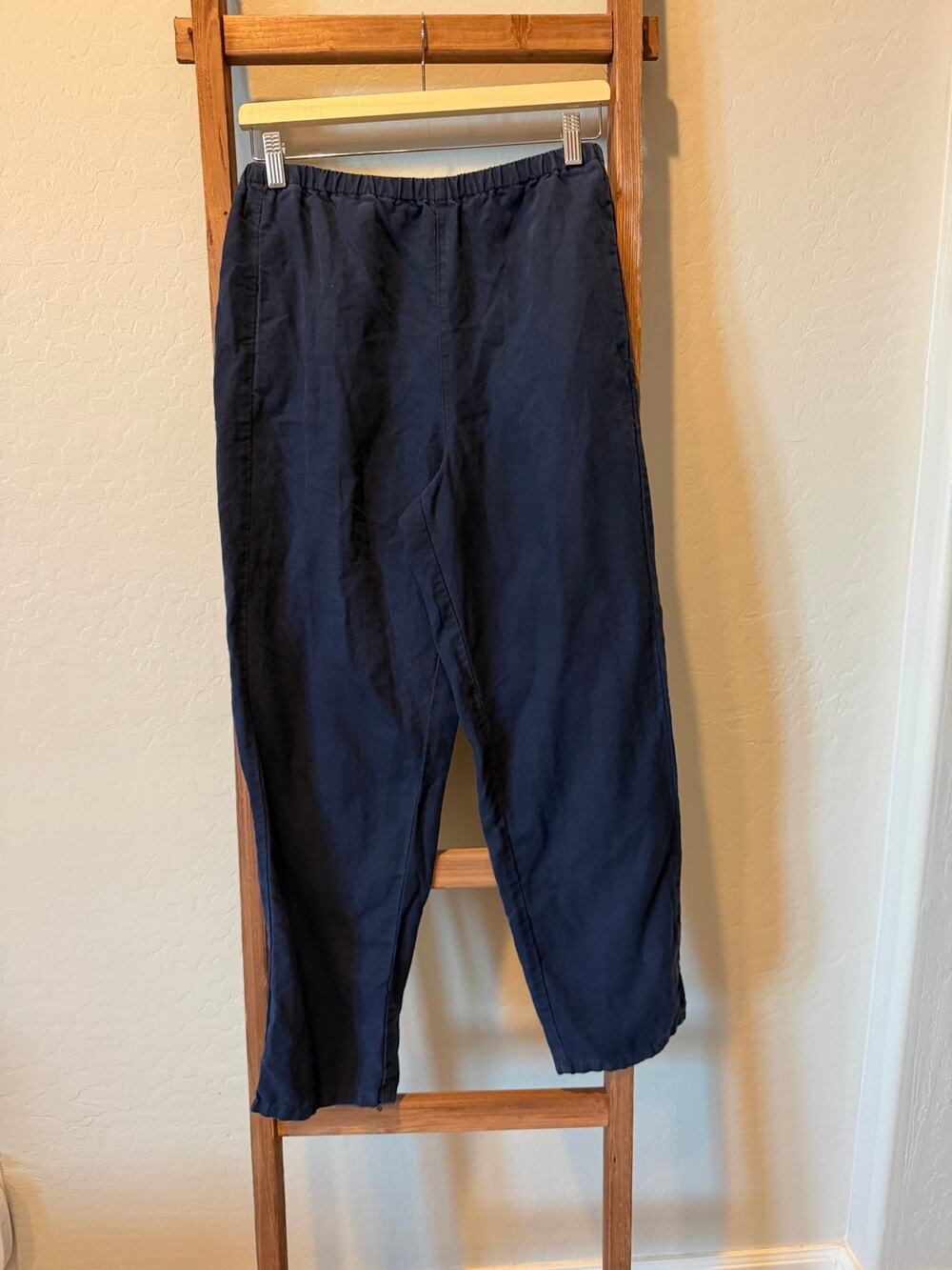 J.Crew Re-Imagined Linen Lyocell Pull-On Pants Navy Size Small
